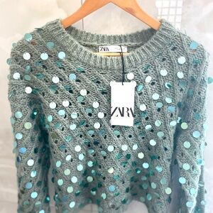 Embellished Zara Knit Sweater